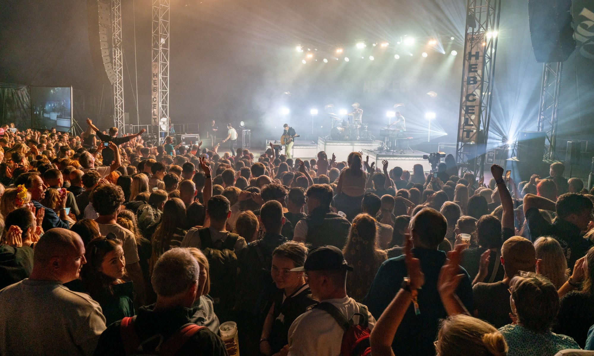 Crowd in main tent at HebCelt